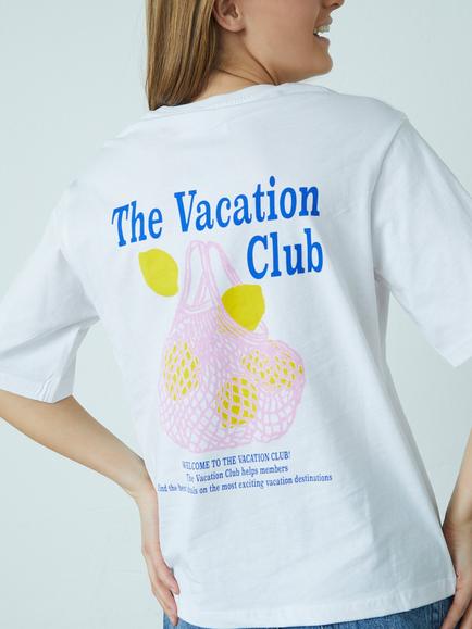 Sisters Point Heda Vacation Club T-Shirt, White/Lemon - view 2, White/Lemon