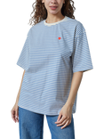 Sisters Point Vez Cotton Blend Short Sleeve Crew Neck Stripe T-Shirt