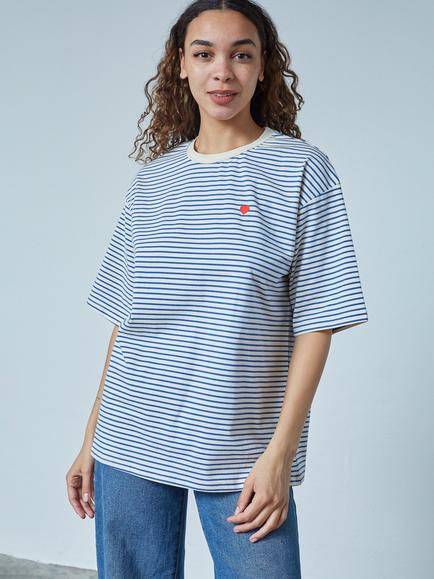 Sisters Point Vez Cotton Blend Short Sleeve Crew Neck Stripe T-Shirt, Multi