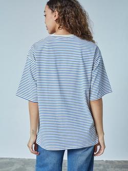 Sisters Point Vez Cotton Blend Short Sleeve Crew Neck Stripe T-Shirt - view 2, Multi