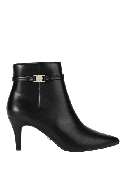 Carvela Flute Stiletto Heel Coin Ankle Boots, Black, Black