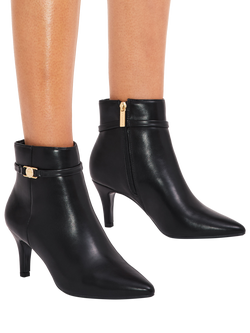 Carvela Flute Stiletto Heel Coin Ankle Boots, Black - view 2, Black