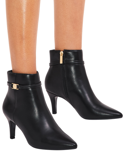 Carvela Flute Stiletto Heel Coin Ankle Boots, Black - view 2, Black