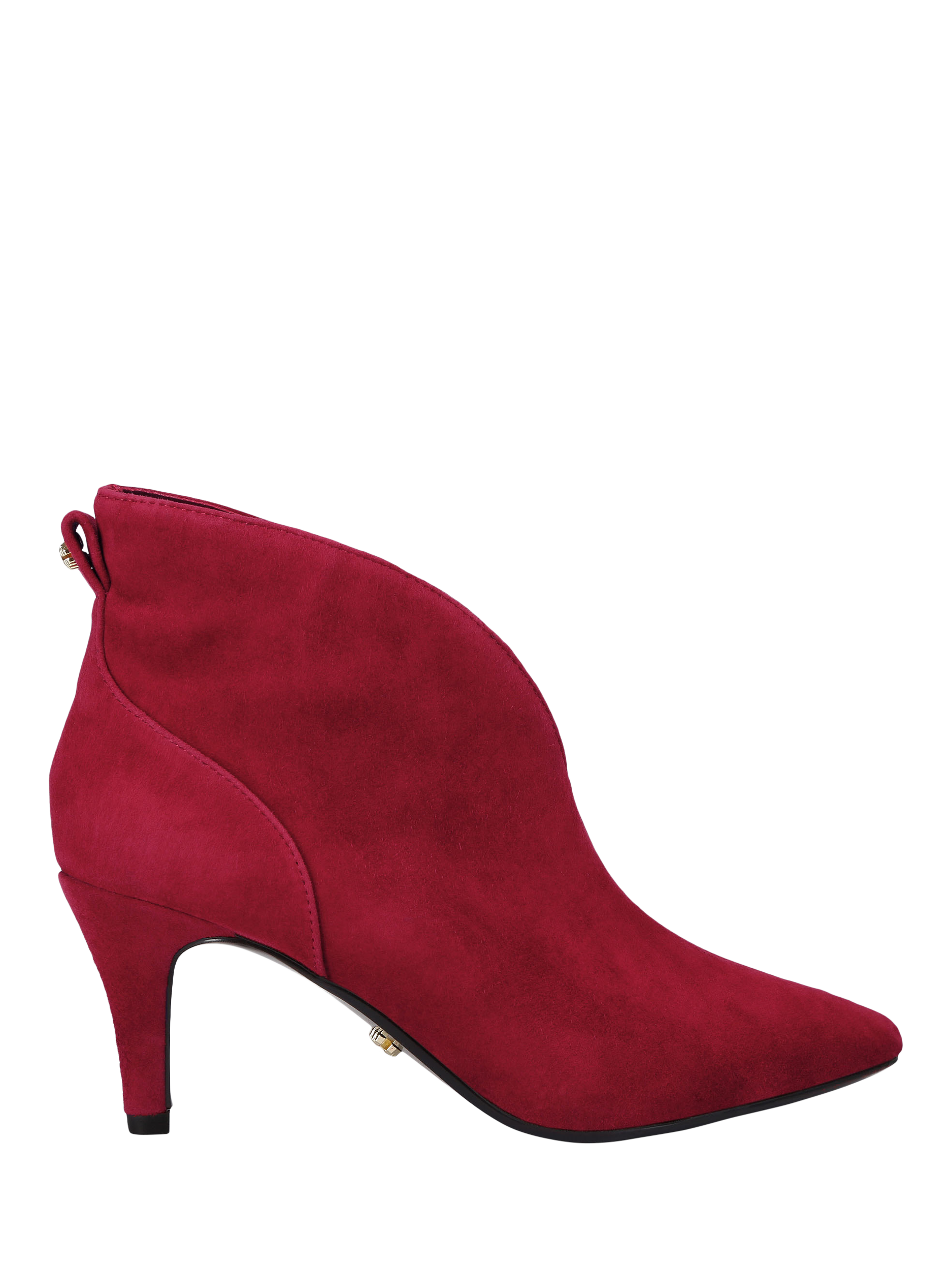 Carvela Flute Stiletto Heel Suede Shoe Boots, Red