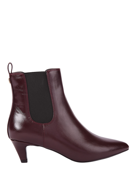 Carvela Franca Low Kitten Heel Ankle Boots, Wine