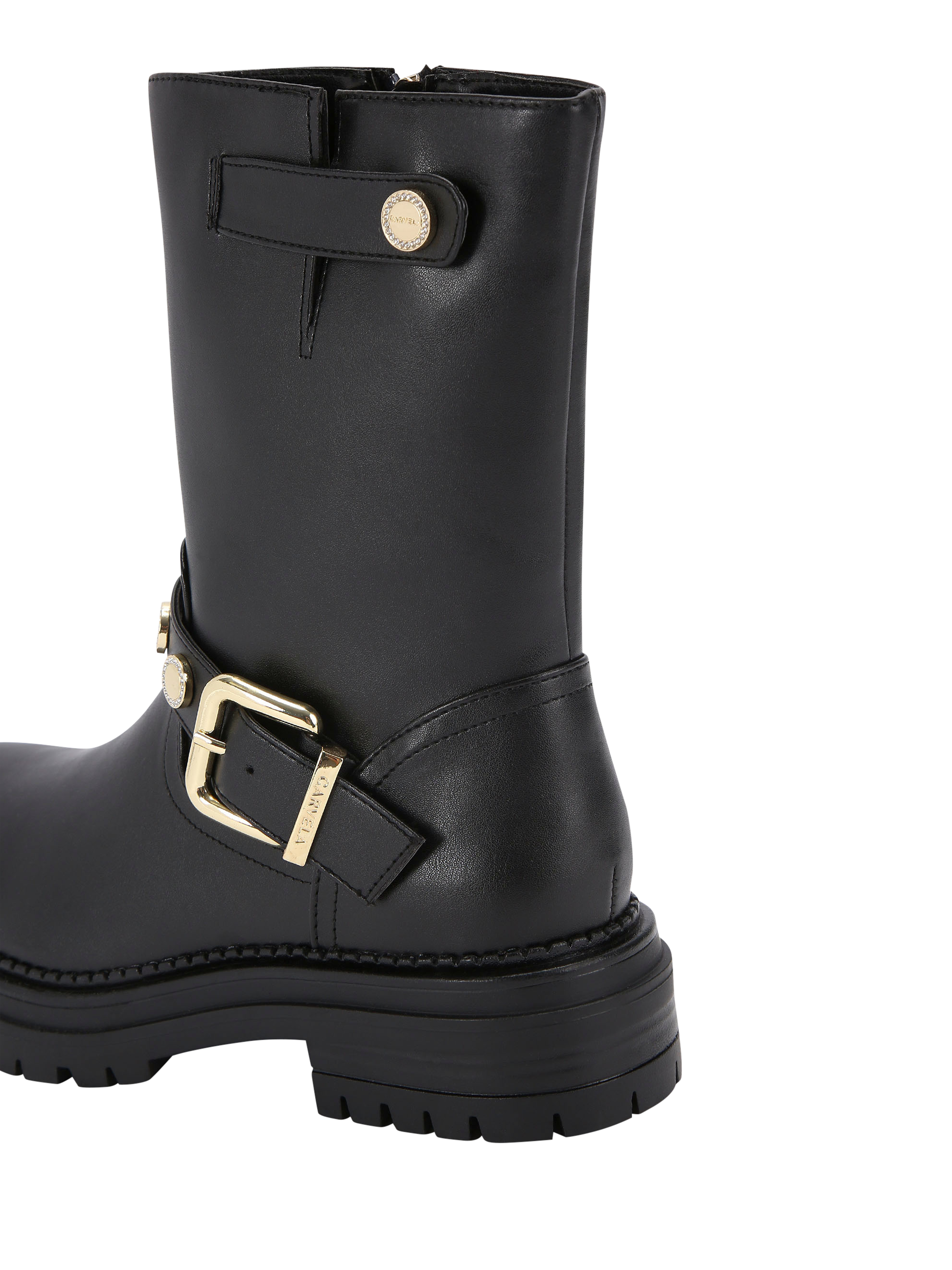 Product image 4 of 4, which shows Carvela Headline Coin Ankle Boots, Black, 3