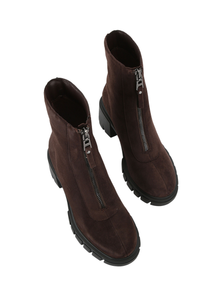 Carvela Ignite Zip Ankle Boots - view 2, Brown