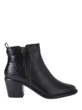 Carvela Secil Leather Ankle Boots, Black/Comb