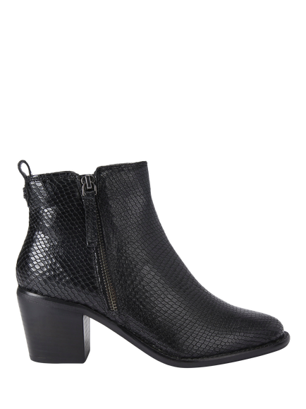 Carvela Secil Leather Ankle Boots, Black/Comb, Black/Comb