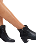 Carvela Secil Leather Ankle Boots, Black/Comb