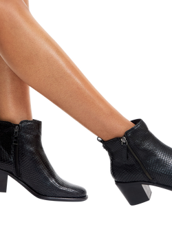 Carvela Secil Leather Ankle Boots, Black/Comb - view 2, Black/Comb