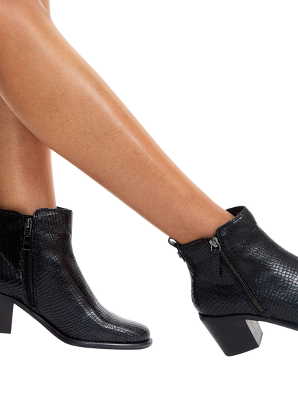Carvela Secil Leather Ankle Boots, Black/Comb - view 2, Black/Comb