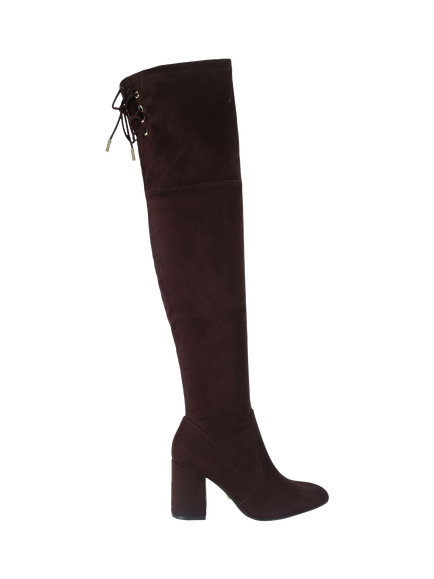 Carvela Vito Over The Knee Boots, Black, Dark Brown