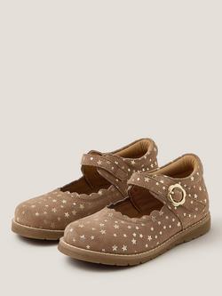 Monsoon Kids' Toddler Leather Mary Jane Shoes, Gold - view 2, Gold