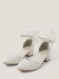 Monsoon Kids' Sara Bow Two Part Heel Shoes, Ivory