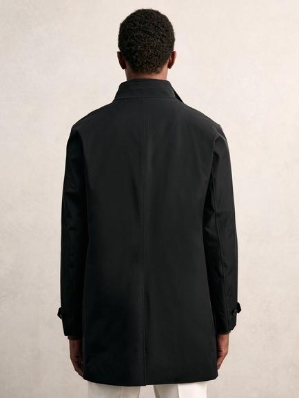 Reiss Player Hybrid Removable Funnel Neck Overcoat - view 2, Black