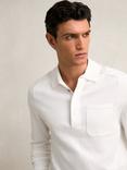 Reiss Clinton Long Sleeve Polo Shirt, White