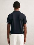 Reiss Zain Regular Fit Short Sleeve Polo Shirt, Navy