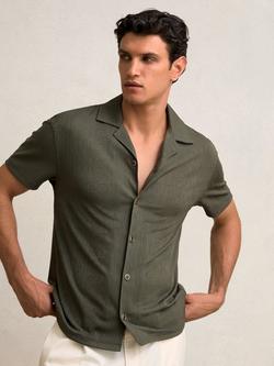 Reiss Ando Short Sleeve Shirt, Dark Green