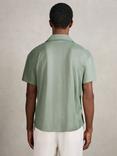 Reiss Ando Airforce Short Sleeve Shirt, Mint Green