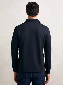 Reiss Bailey Zip Front Overshirt - view 2, Navy