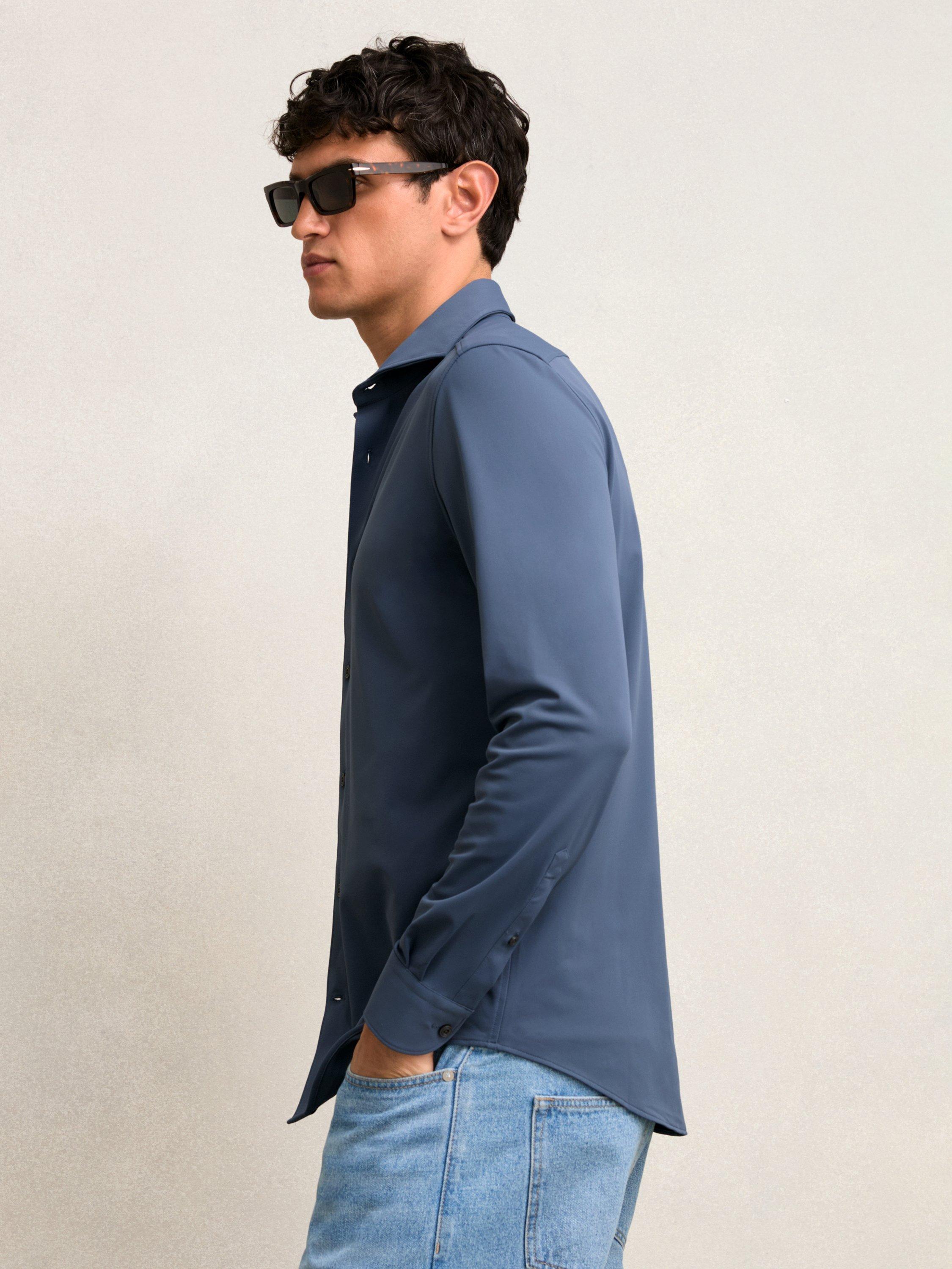 Product image 2 of 5, which shows Reiss Charge Regular Fit Shirt, Dark Airforce Blue, XS