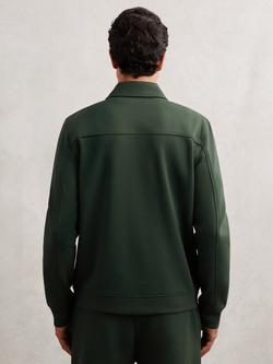Reiss Newland Overshirt, Dark Sage Green - view 2, Dark Sage Green