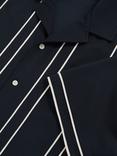 Reiss Sander Regular Fit Revere Collar Shirt, Navy/White
