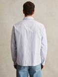 Reiss Palina Zip Front Stripe Cotton Shirt