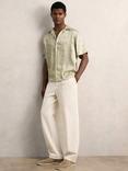 Reiss waver Regular Fit Abstract Shirt, Sage Green