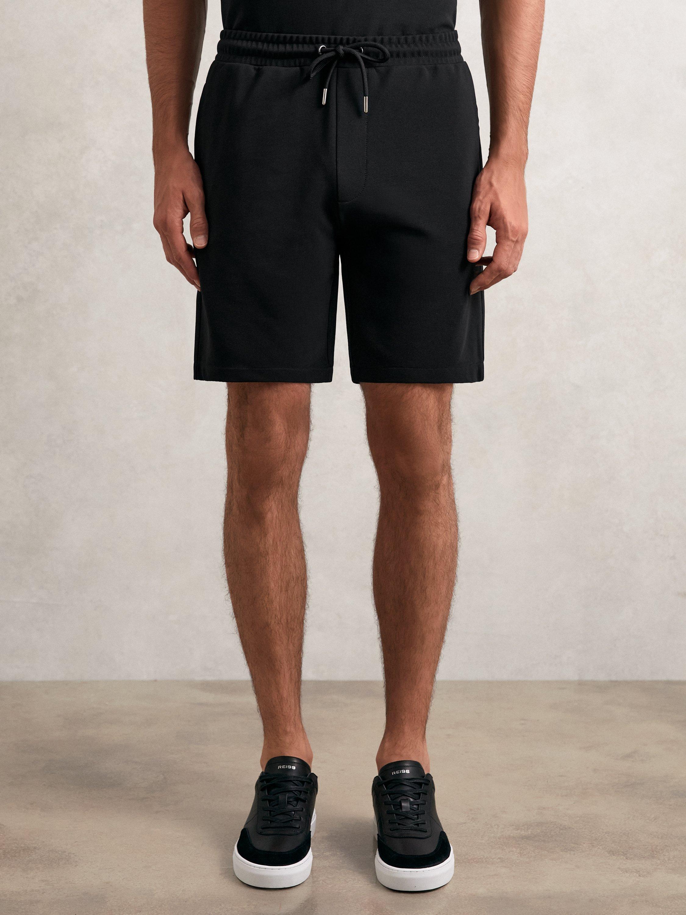 Product image 2 of 4, which shows Reiss Barber Shorts, Black, XL