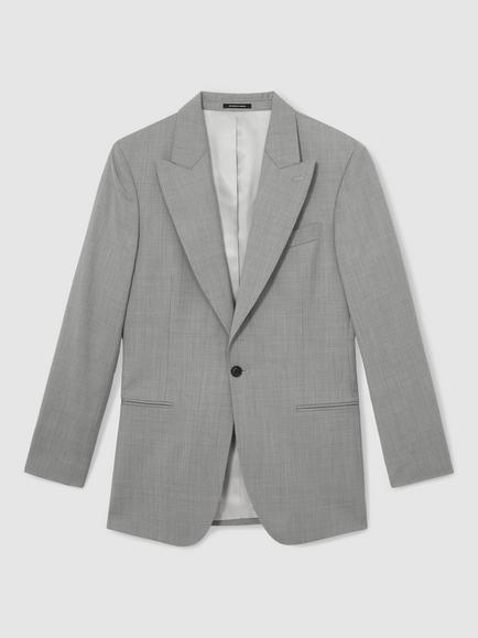 Reiss Inspire Slim Fit Wool Single Breasted Suit Blazer, Mid Grey - view 2, Mid Grey