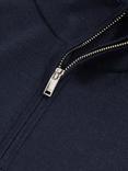 Reiss Blackhall Half Zip Merino Wool Jumper, Midnight Navy