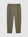 Reiss Brighton Pleated Relaxed Trousers, Sage