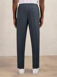 Reiss Brighton Pleated Relaxed Trousers, Steel Blue