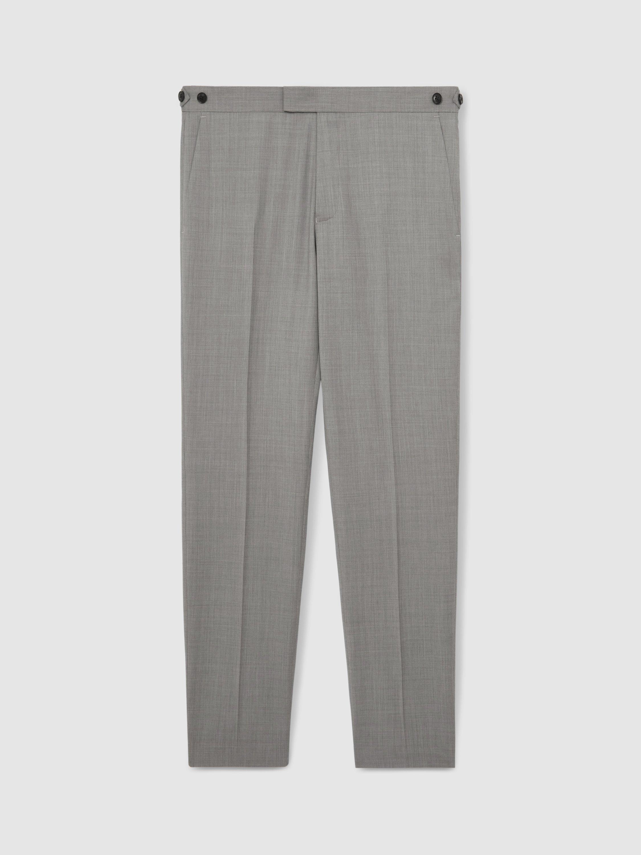 Product image 3 of 5, which shows Reiss Inspire Wool Trousers, Mid Grey, 30R