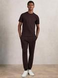Reiss Premier Interlock Drawstring Joggers, Cherry Red