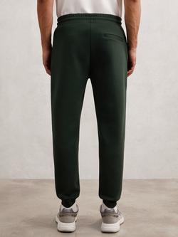 Reiss Premier Interlock Drawstring Joggers - view 2, Dark Sage Green