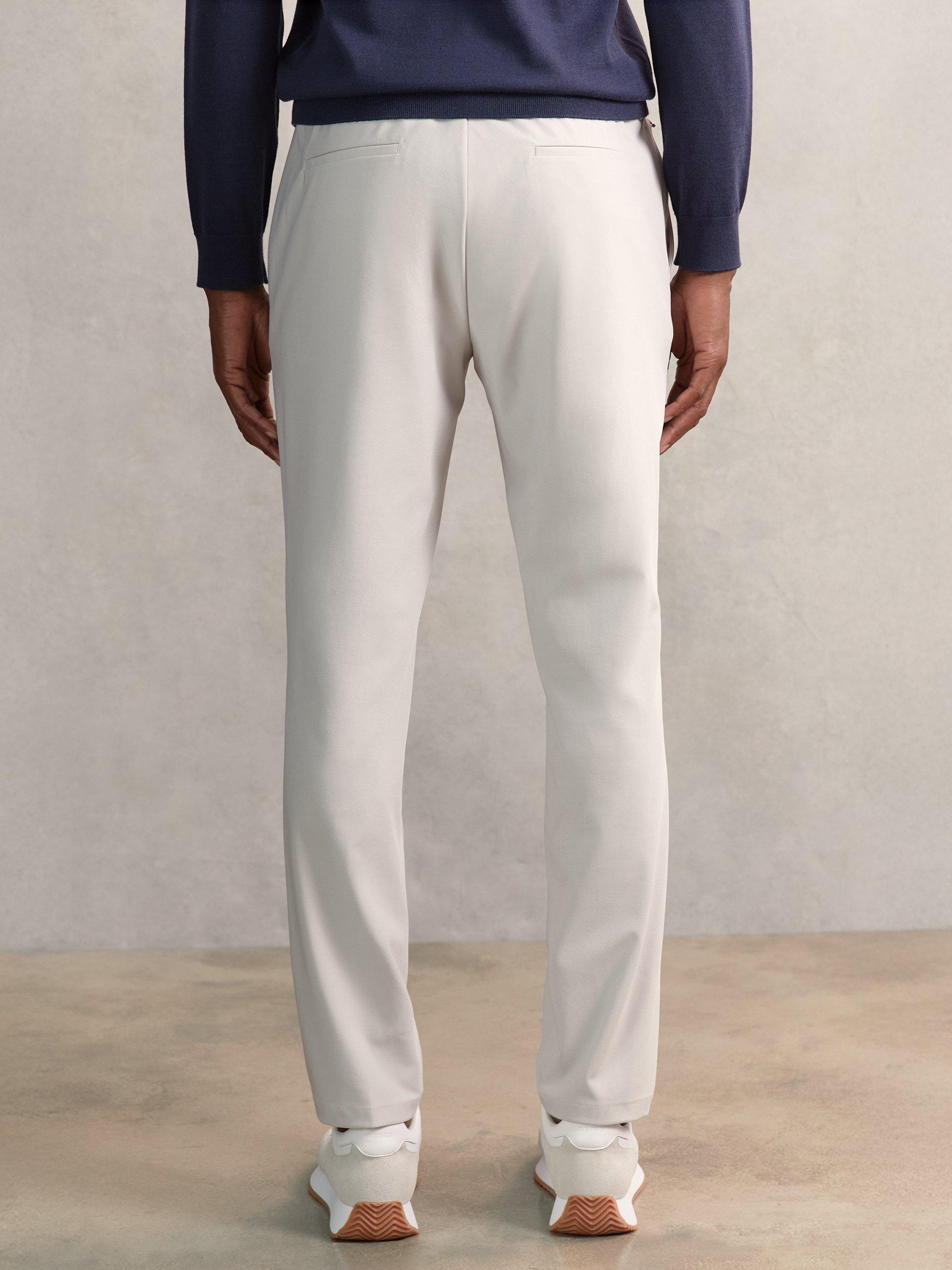 Product image 2 of 5, which shows Reiss Split Straight Chinos, Ice Blue, 28R