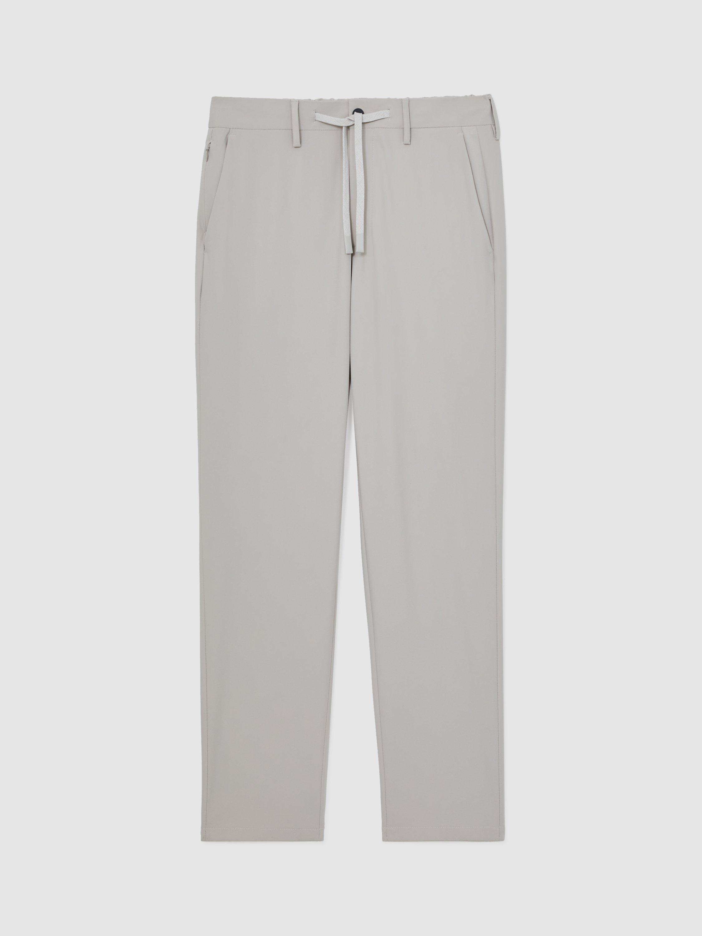 Product image 3 of 5, which shows Reiss Split Straight Chinos, Ice Blue, 28R
