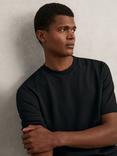 Reiss Wick Textured Crew-Neck T-Shirt, Black