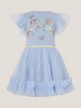 Monsoon Kids' Sequin Unicorn Disco Dress, Blue