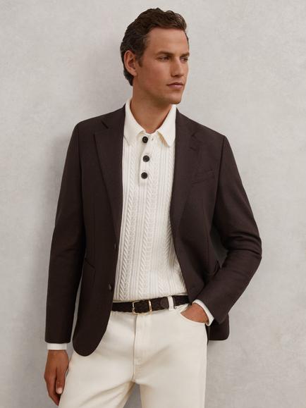 Reiss Jesse Cotton Belt - view 2, Dark Brown