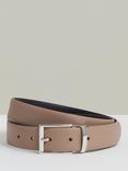 Reiss Ricky Reversible Leather Belt, Dark Stone/Navy