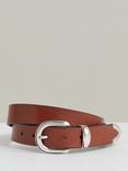 Reiss Jonny Leather Belt, Tan Brown