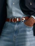 Reiss Jonny Leather Belt, Tan Brown