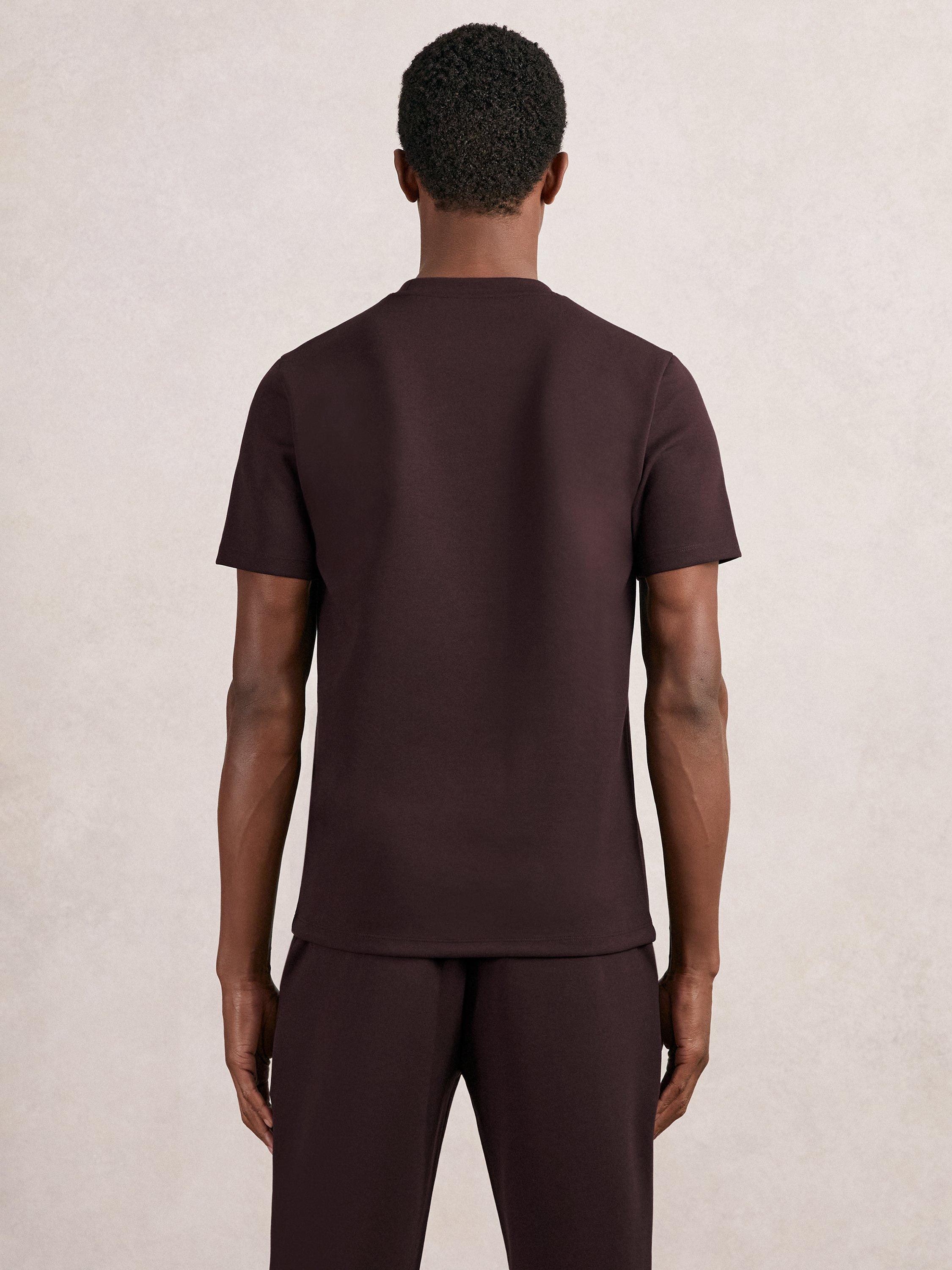 Product image 2 of 5, which shows Reiss Bradley Crew Neck T-Shirt, Cherry Red, S