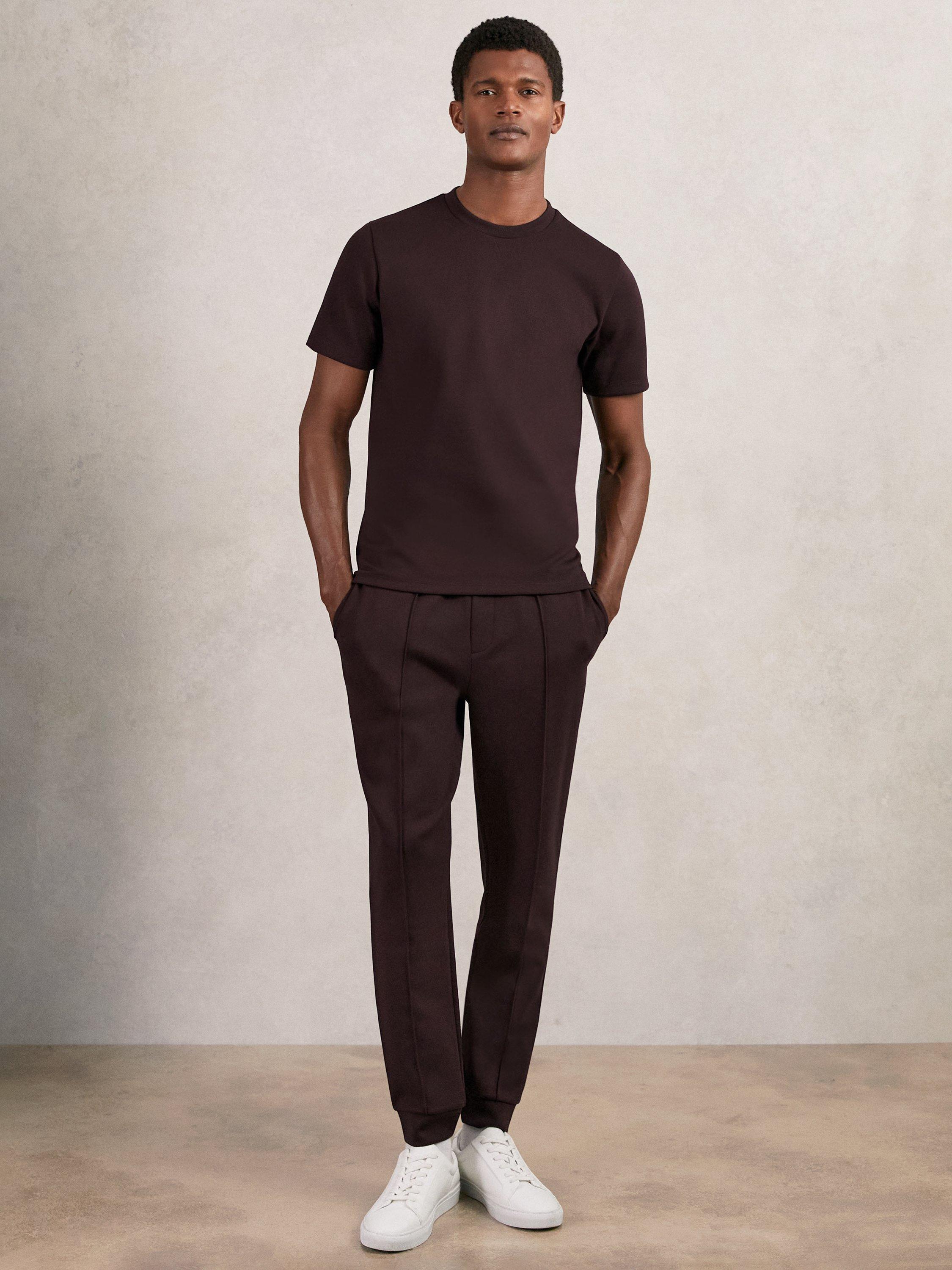 Product image 4 of 5, which shows Reiss Bradley Crew Neck T-Shirt, Cherry Red, S