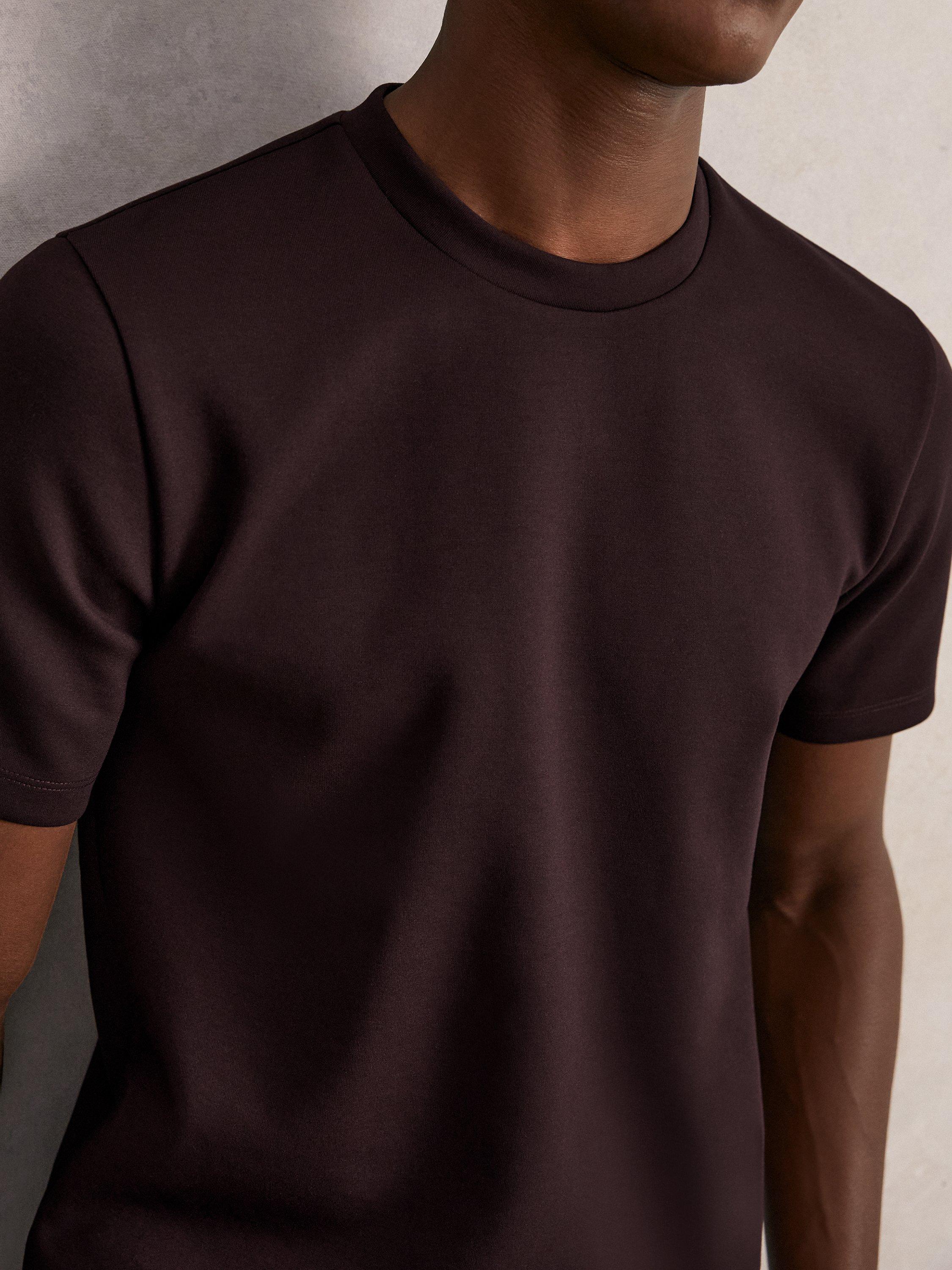 Product image 5 of 5, which shows Reiss Bradley Crew Neck T-Shirt, Cherry Red, S