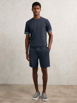 Reiss Oscar Regular Fit Crew T-Shirt, Airforce Blue